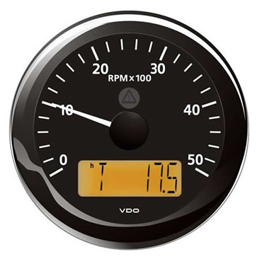 Marine Rev Counter 5000 RPM Gauge